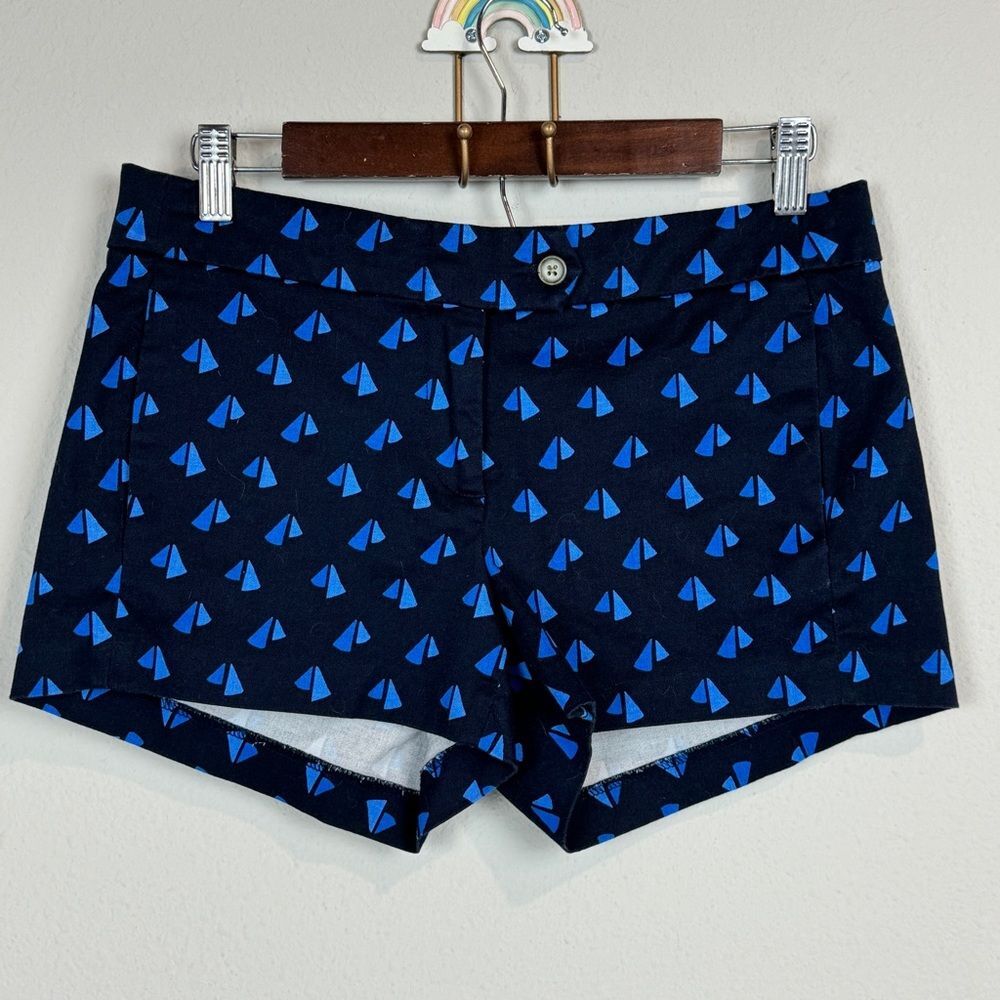 J. Crew Factory Navy Abstract Sailboat 3in Shorts 4
